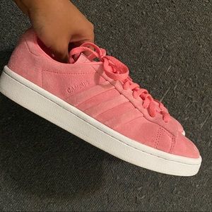 MOVE OUT SALE Pink Suede adidas tennis shoes